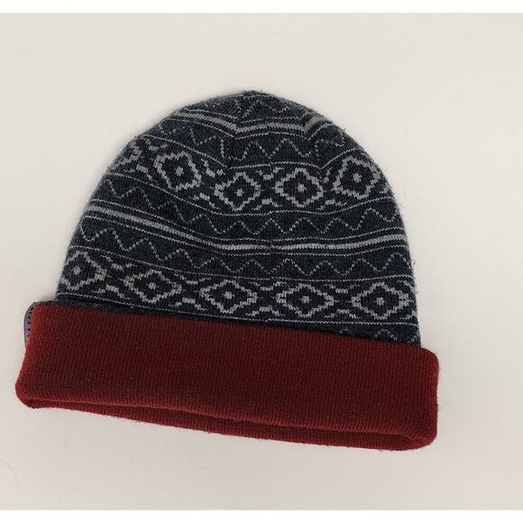Billabong Men's Beanie Winter Hat Multi Gray/Red - Picture 4 of 7